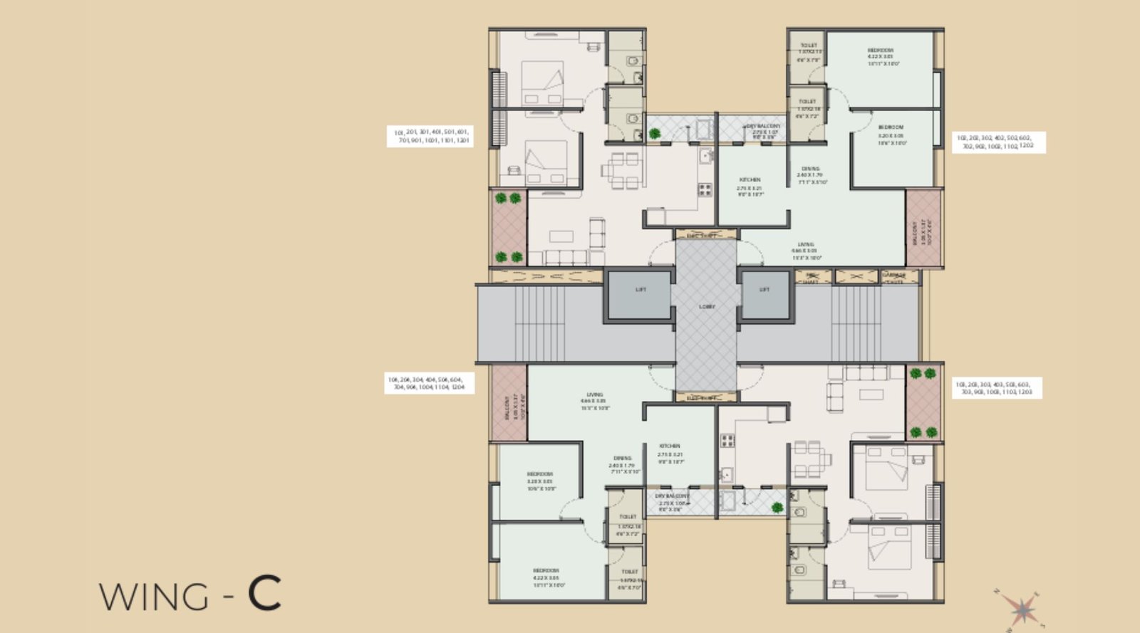 Dolphin-palm-Typical-Floor-Plan-C-Wing